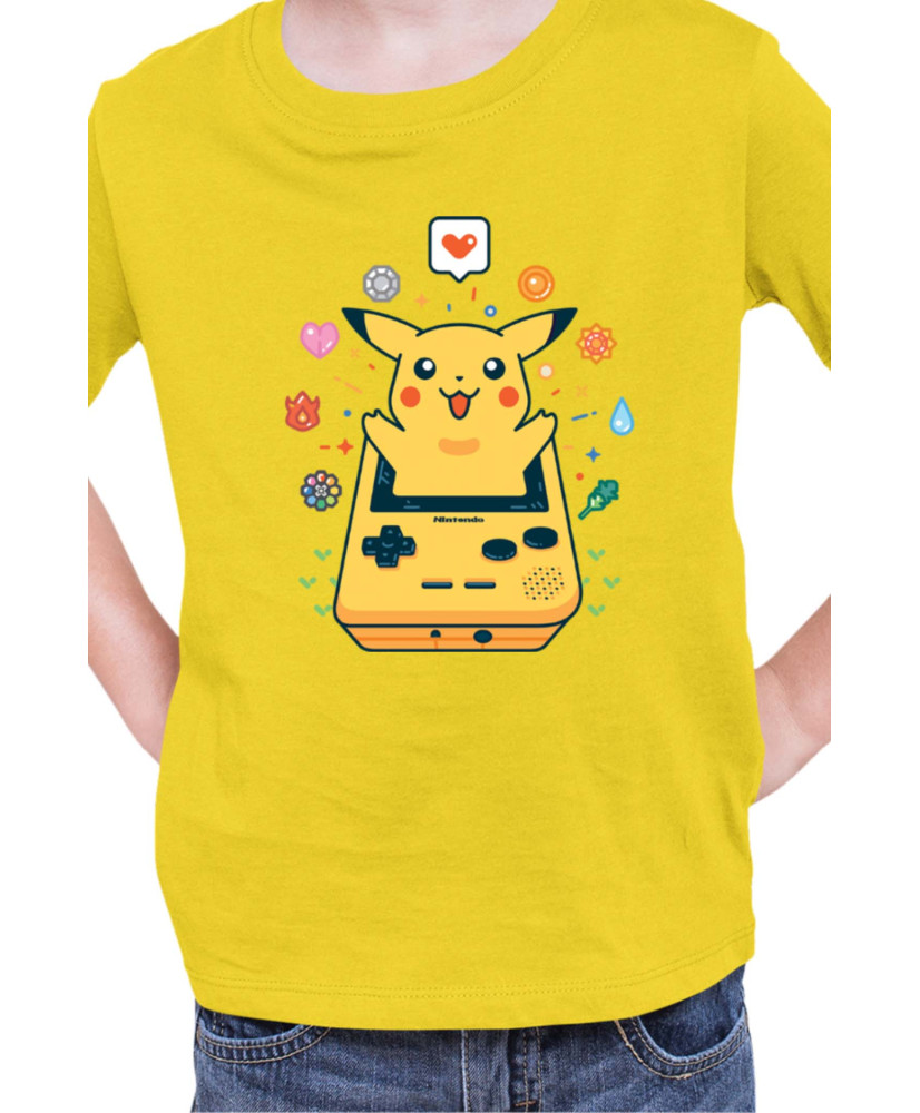 Детска Тениска Japan Manga Anime Comics Pokemon Pikachu Gameboy
