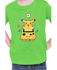 Детска Тениска Japan Manga Anime Comics Pokemon Pikachu Gameboy
