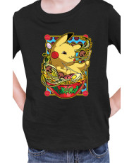 Детска Тениска Japan Manga Anime Comics Pokemon Pikachu Ramen