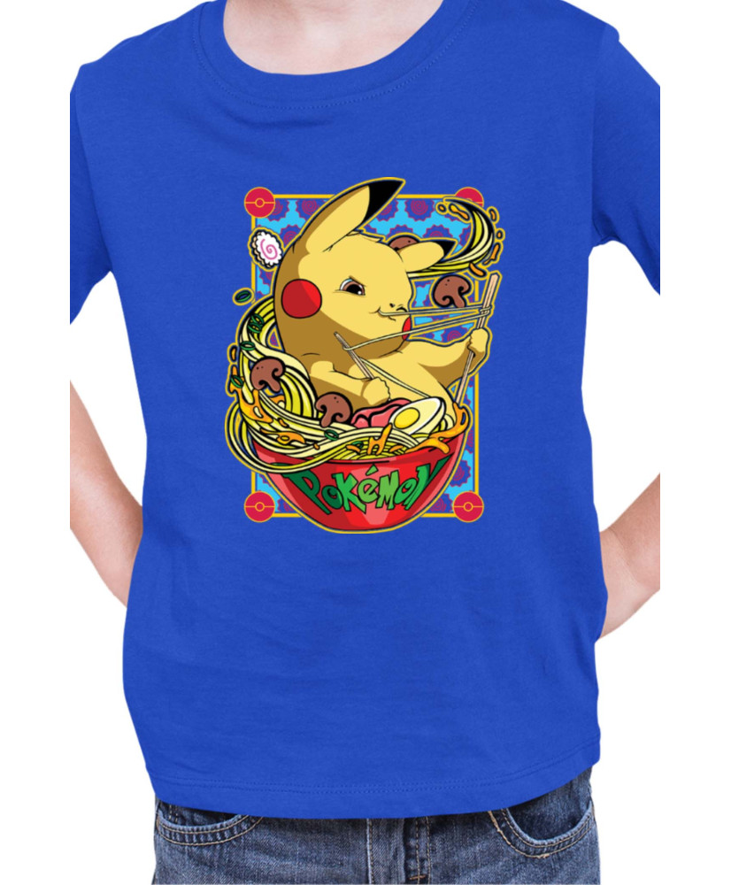 Детска Тениска Japan Manga Anime Comics Pokemon Pikachu Ramen
