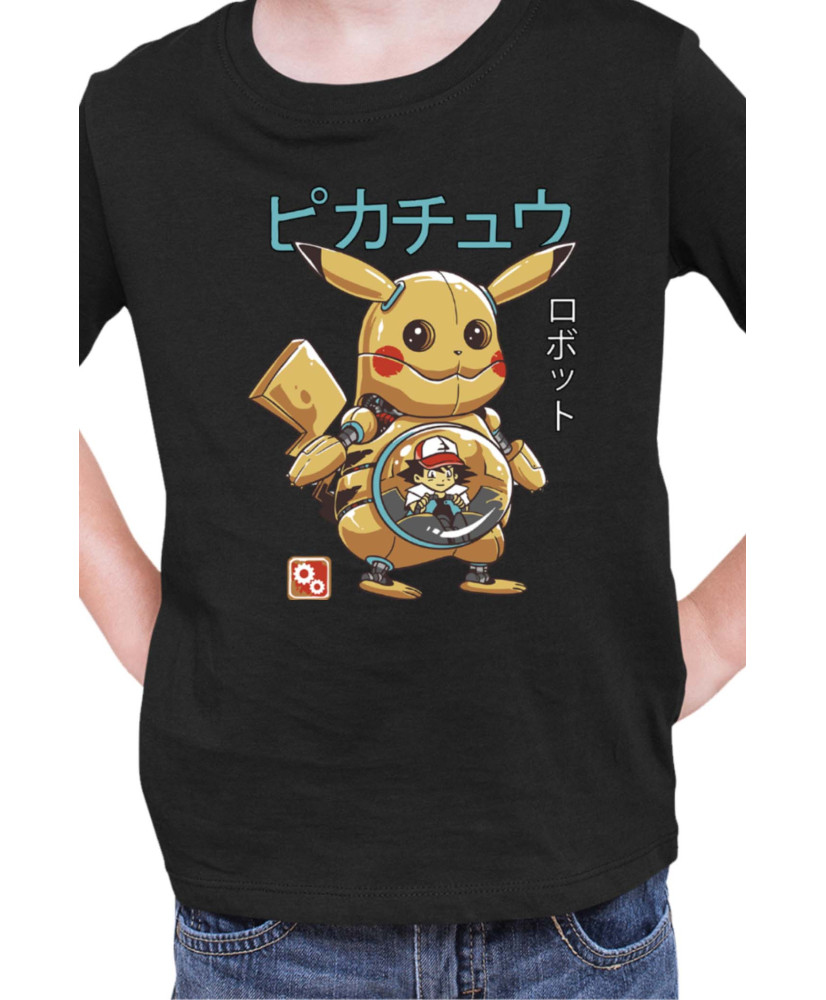 Детска Тениска Japan Manga Anime Comics Pokemon Pikachu Robot