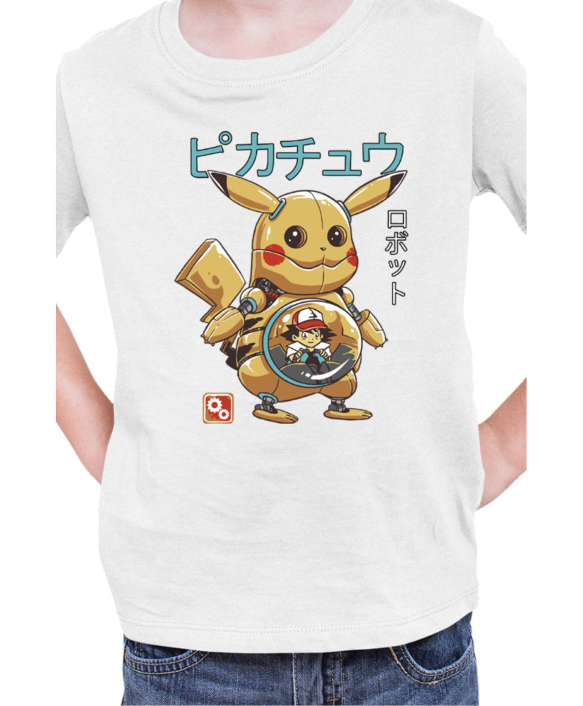 Детска Тениска Japan Manga Anime Comics Pokemon Pikachu Robot
