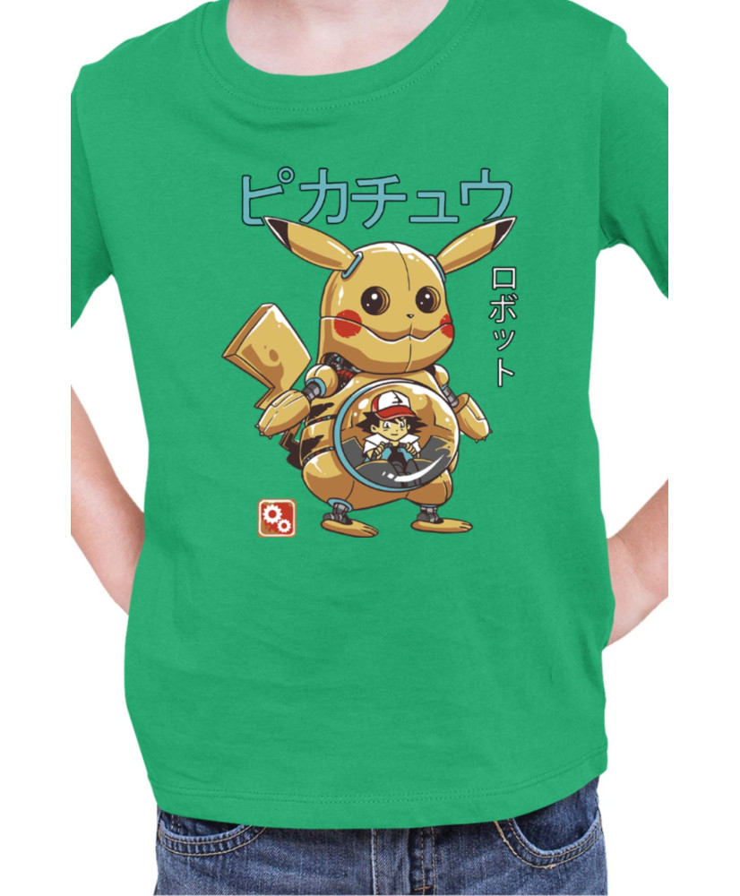 Детска Тениска Japan Manga Anime Comics Pokemon Pikachu Robot