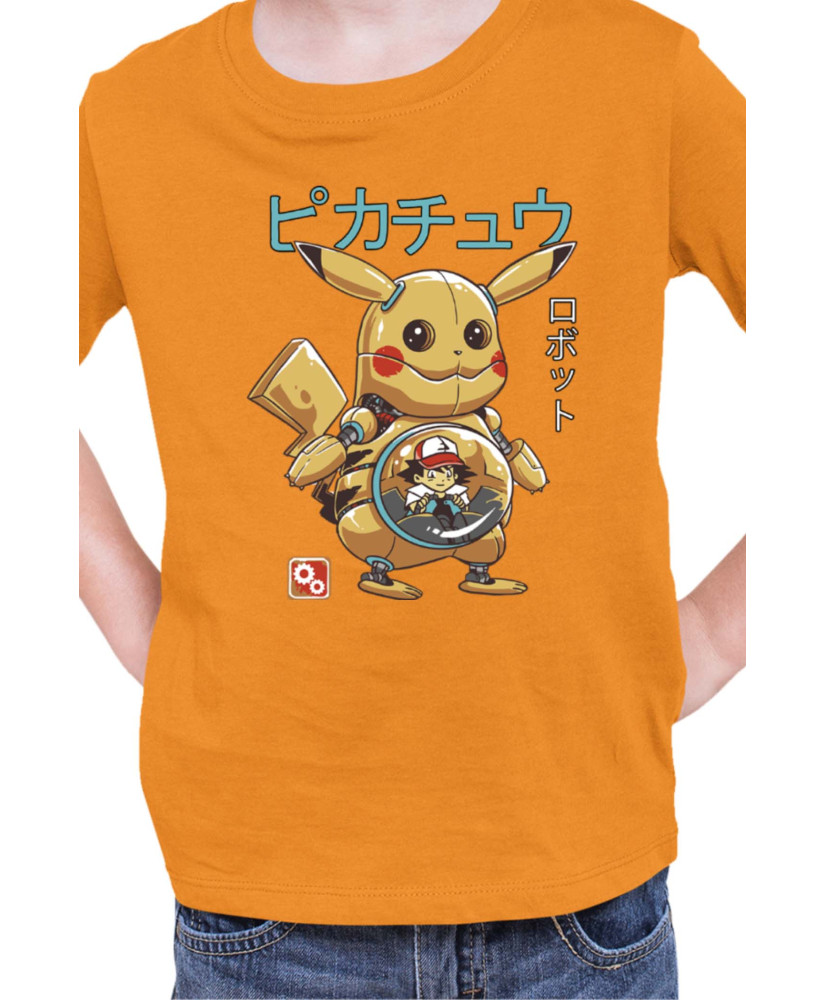 Детска Тениска Japan Manga Anime Comics Pokemon Pikachu Robot