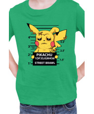 Детска Тениска Japan Manga Anime Comics Pokemon Pikachu Wanted