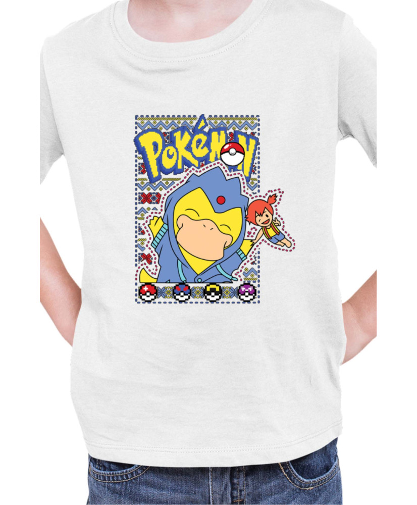 Детска Тениска Japan Manga Anime Comics Pokemon Psyduck Детска Тениска Japan Manga Anime Comics Pokemon Psyduck