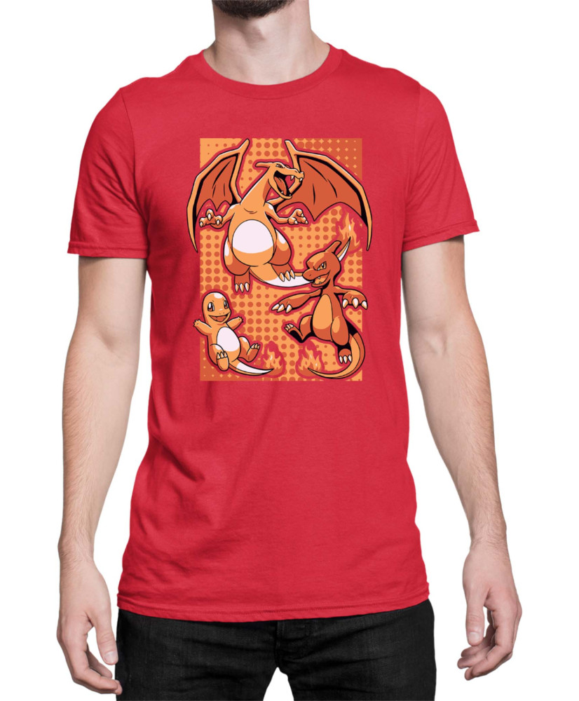 Мъжка Тениска Japan Manga Anime Comics Pokemon Charizard 02