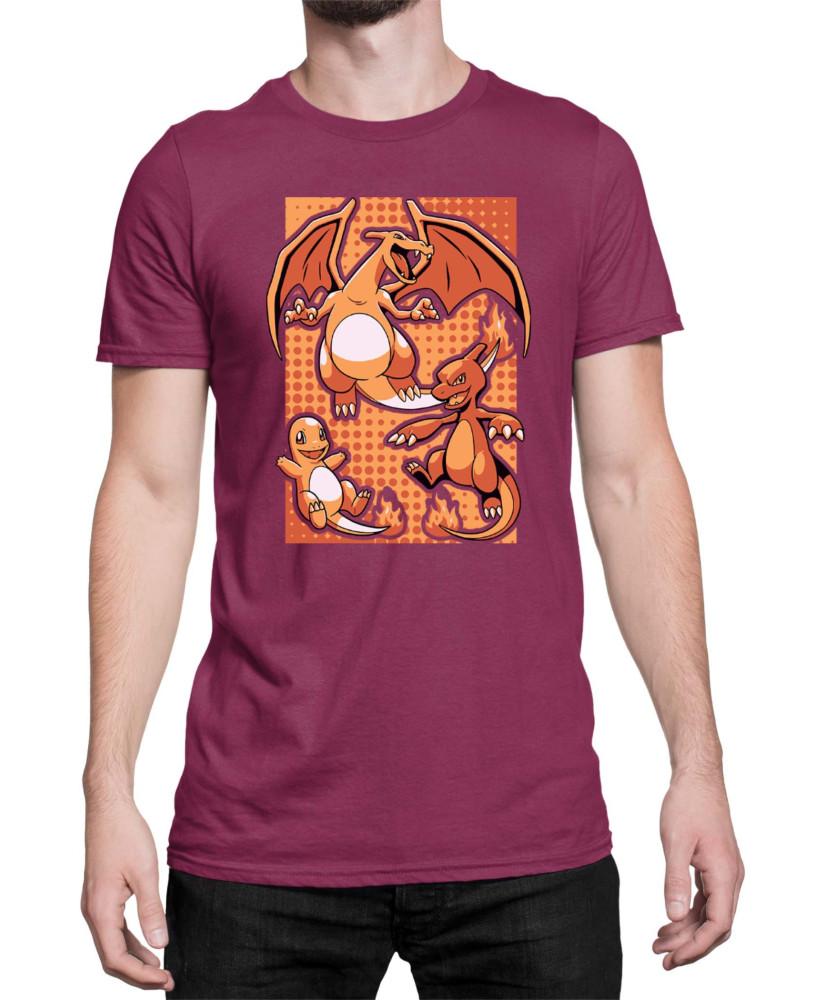 Мъжка Тениска Japan Manga Anime Comics Pokemon Charizard 02