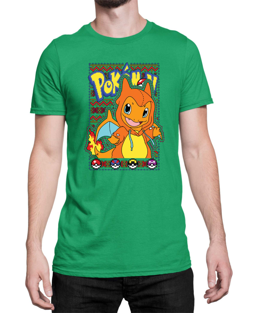 Мъжка Тениска Japan Manga Anime Comics Pokemon Charmander 01