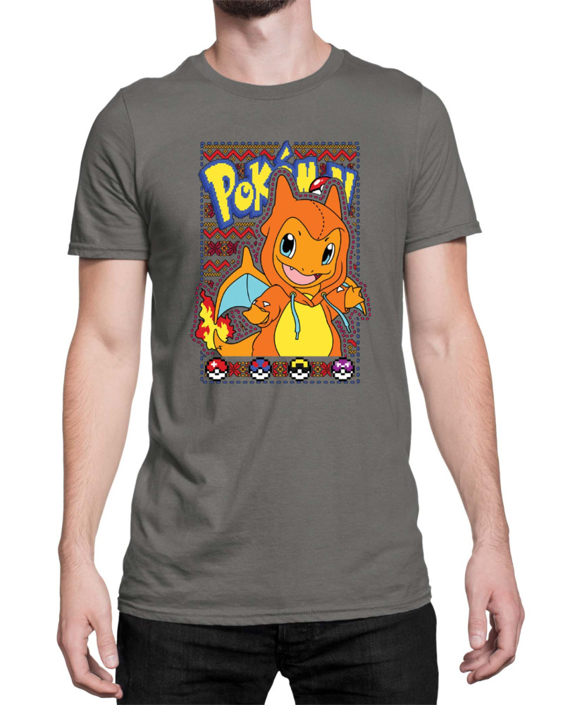 Мъжка Тениска Japan Manga Anime Comics Pokemon Charmander 01