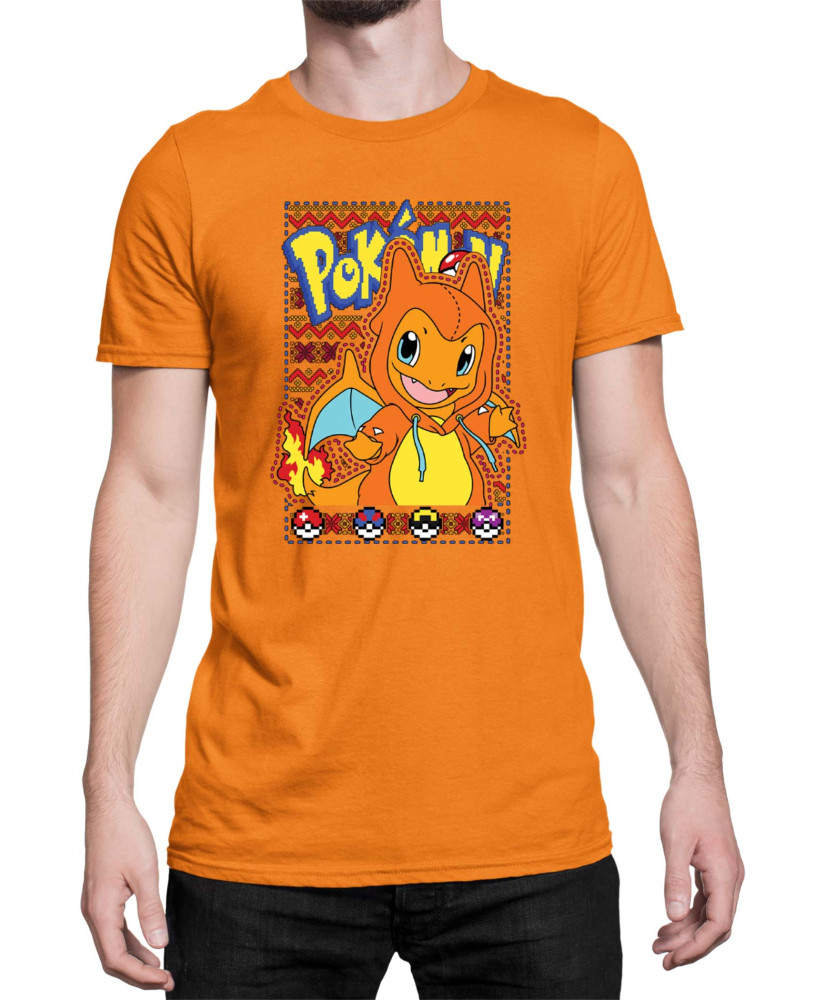 Мъжка Тениска Japan Manga Anime Comics Pokemon Charmander 01 Мъжка Тениска Japan Manga Anime Comics Pokemon Charmander 01