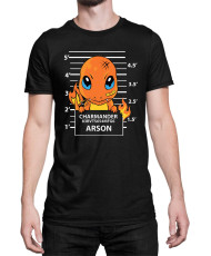 Мъжка Тениска Japan Manga Anime Comics Pokemon Charmander Wanted