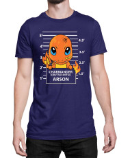 Мъжка Тениска Japan Manga Anime Comics Pokemon Charmander Wanted