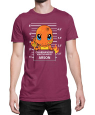 Мъжка Тениска Japan Manga Anime Comics Pokemon Charmander Wanted