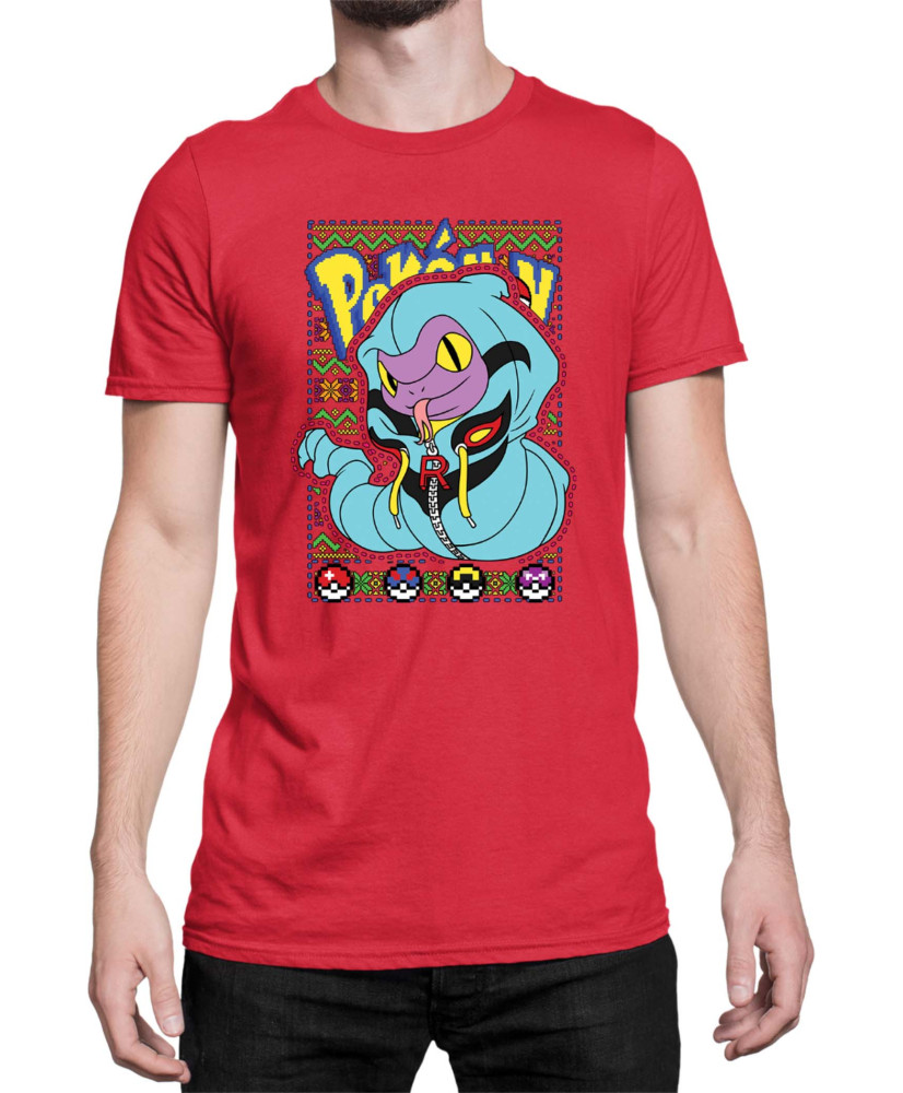 Мъжка Тениска Japan Manga Anime Comics Pokemon Ekans 01