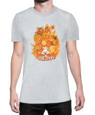 Мъжка Тениска Japan Manga Anime Comics Pokemon Fire Type