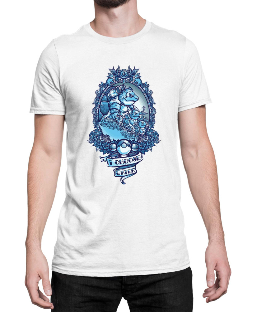 Мъжка Тениска Japan Manga Anime Comics Pokemon I Choose Water