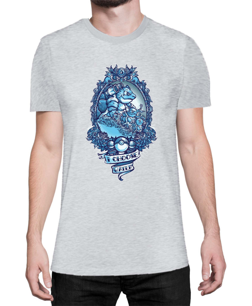 Мъжка Тениска Japan Manga Anime Comics Pokemon I Choose Water