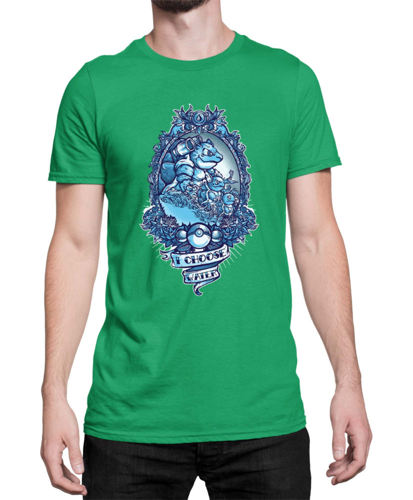 Мъжка Тениска Japan Manga Anime Comics Pokemon I Choose Water