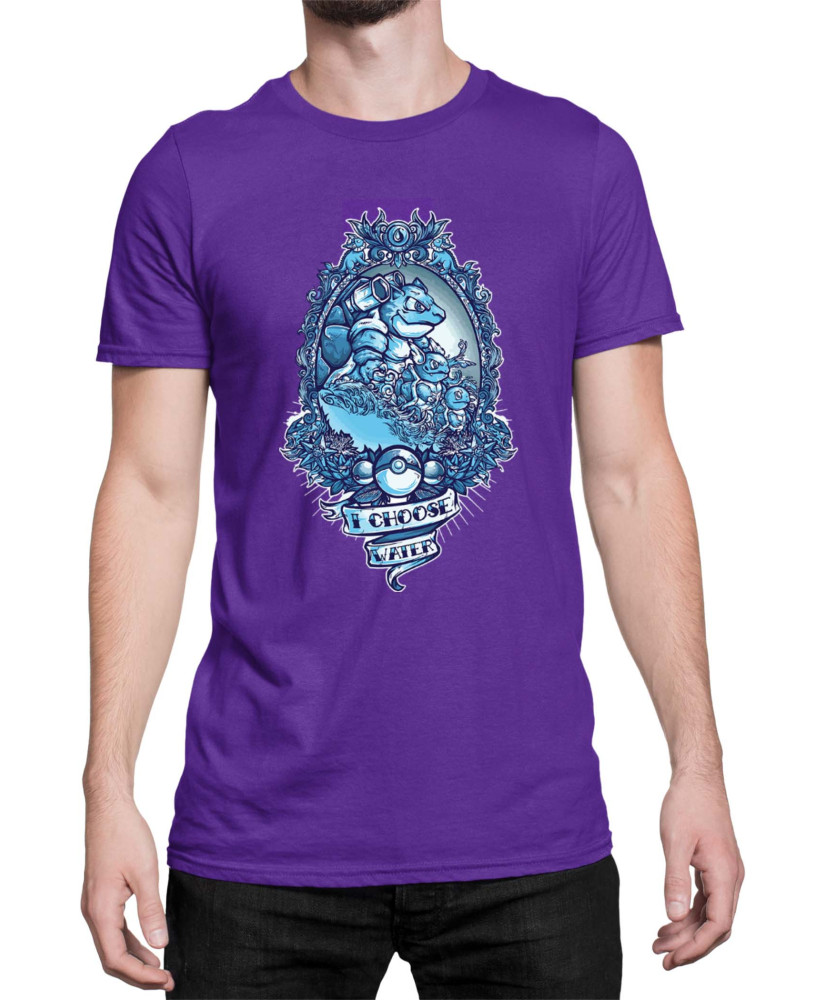 Мъжка Тениска Japan Manga Anime Comics Pokemon I Choose Water