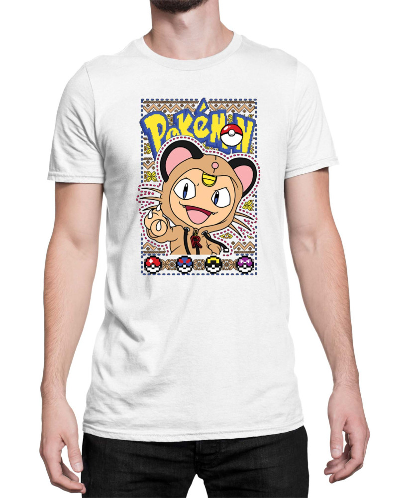 Мъжка Тениска Japan Manga Anime Comics Pokemon Meowth