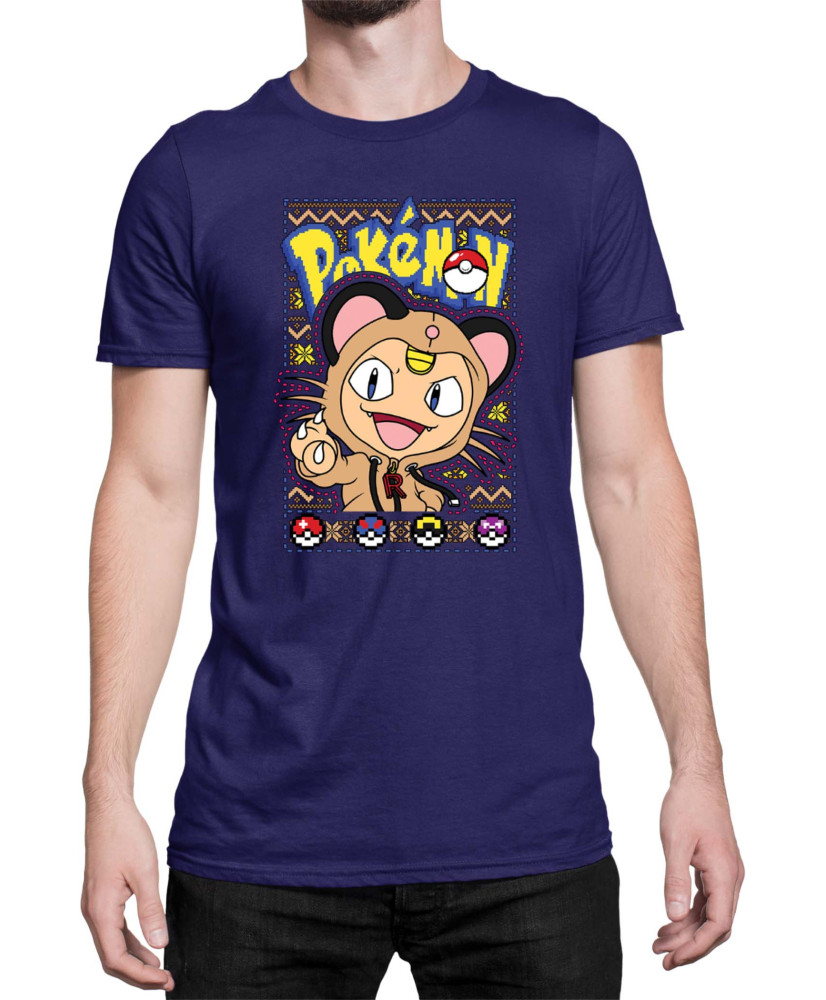Мъжка Тениска Japan Manga Anime Comics Pokemon Meowth