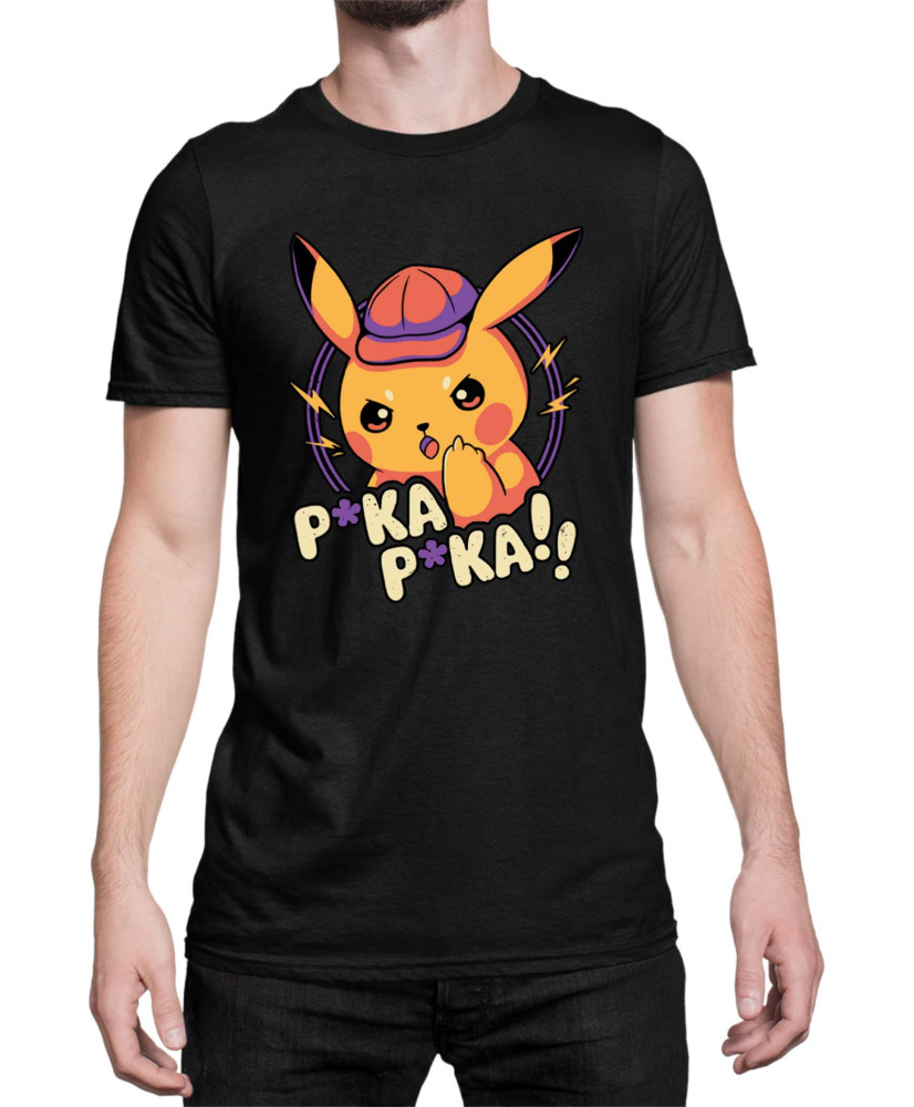 Мъжка Тениска Japan Manga Anime Comics Pokemon Pika Pika