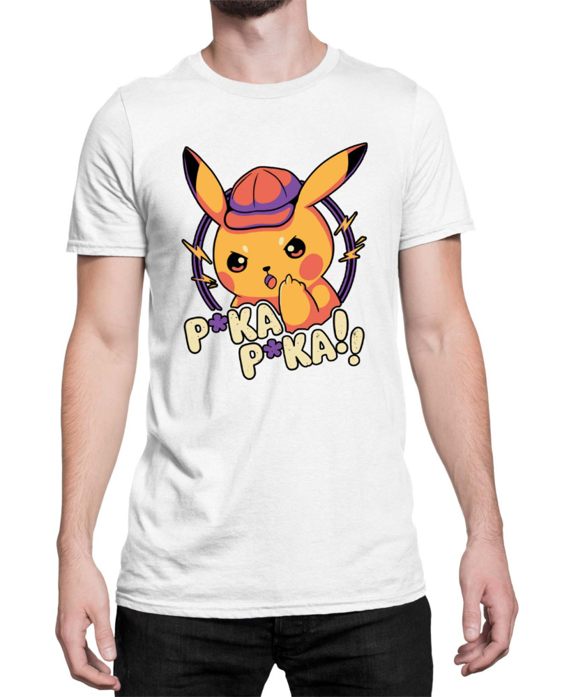 Мъжка Тениска Japan Manga Anime Comics Pokemon Pika Pika
