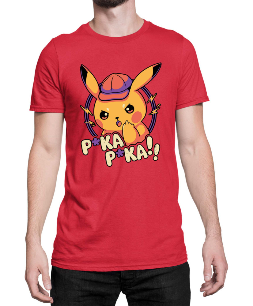 Мъжка Тениска Japan Manga Anime Comics Pokemon Pika Pika