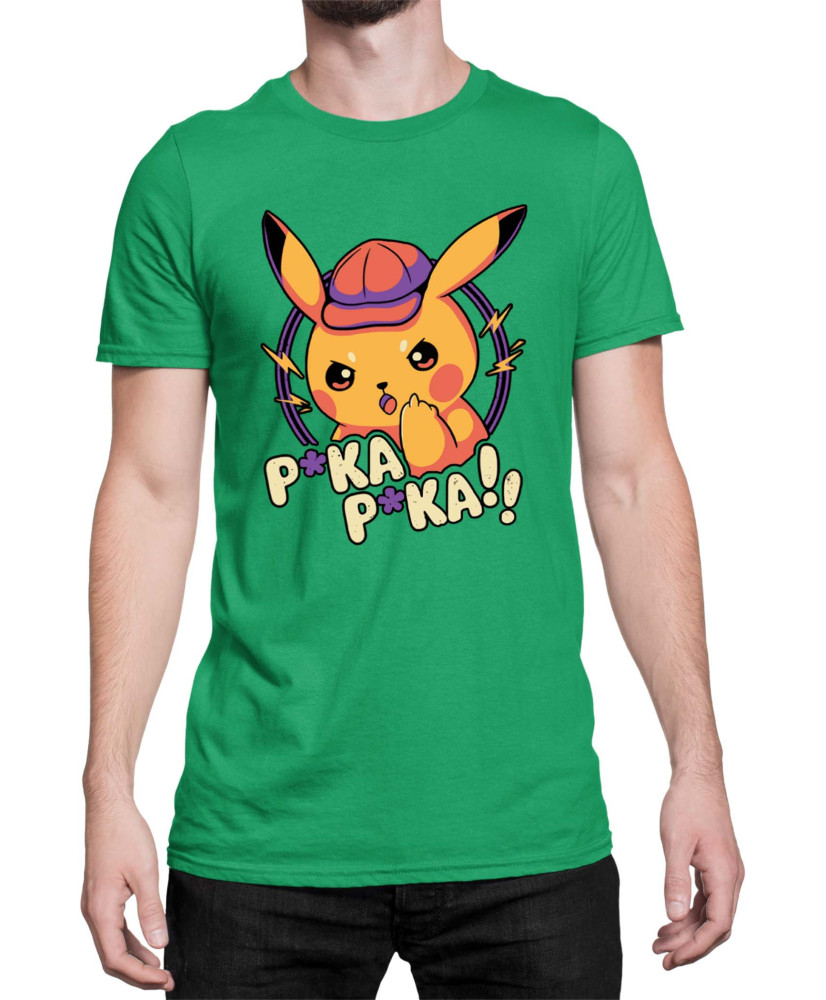 Мъжка Тениска Japan Manga Anime Comics Pokemon Pika Pika