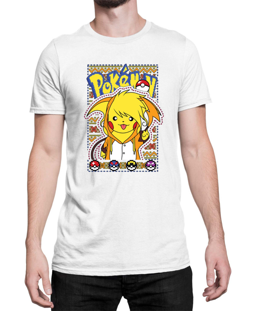 Мъжка Тениска Japan Manga Anime Comics Pokemon Pikachu 03