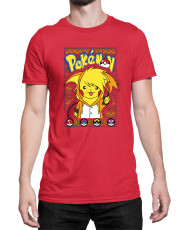 Мъжка Тениска Japan Manga Anime Comics Pokemon Pikachu 03