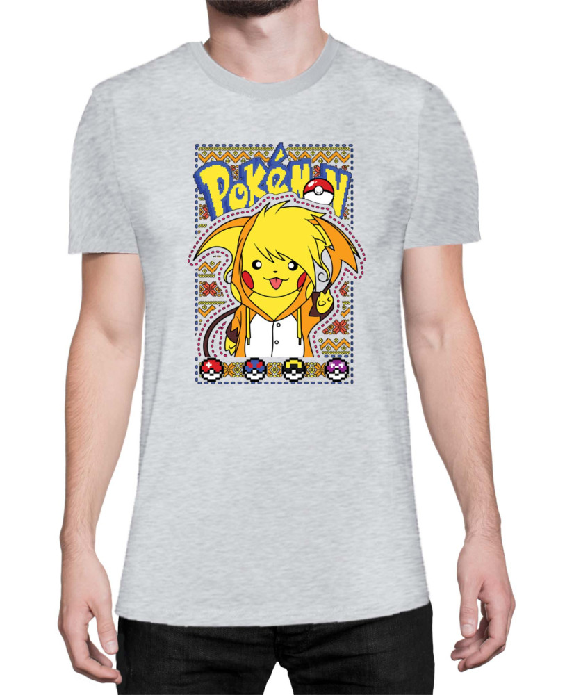 Мъжка Тениска Japan Manga Anime Comics Pokemon Pikachu 03