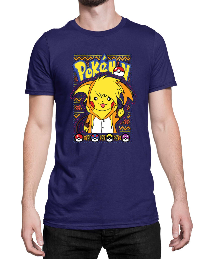 Мъжка Тениска Japan Manga Anime Comics Pokemon Pikachu 03