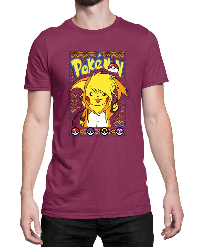 Мъжка Тениска Japan Manga Anime Comics Pokemon Pikachu 03