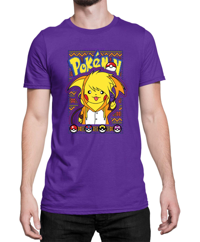 Мъжка Тениска Japan Manga Anime Comics Pokemon Pikachu 03