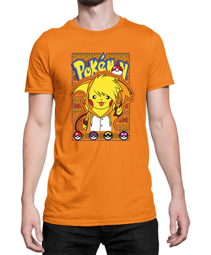 Мъжка Тениска Japan Manga Anime Comics Pokemon Pikachu 03