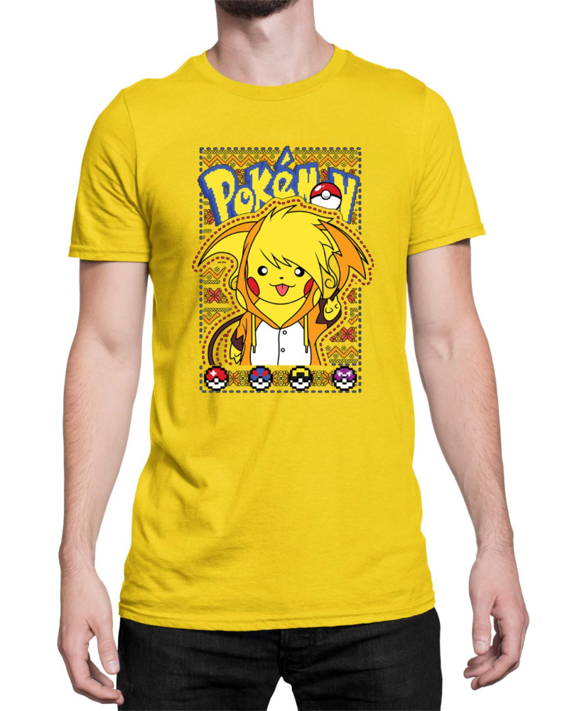 Мъжка Тениска Japan Manga Anime Comics Pokemon Pikachu 03