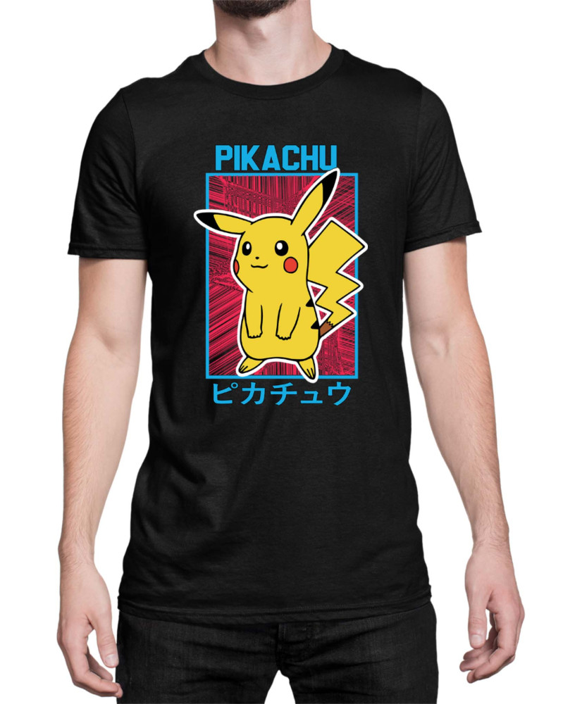 Мъжка Тениска Japan Manga Anime Comics Pokemon Pikachu 04