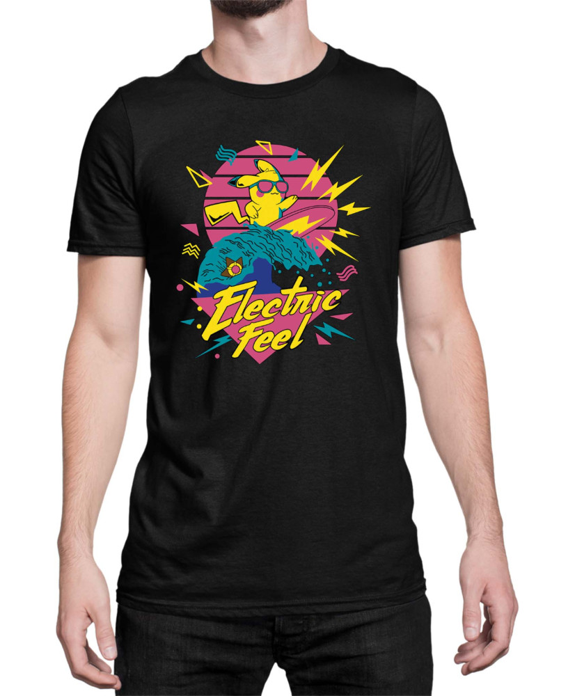 Мъжка Тениска Japan Manga Anime Comics Pokemon Pikachu Electric Feel