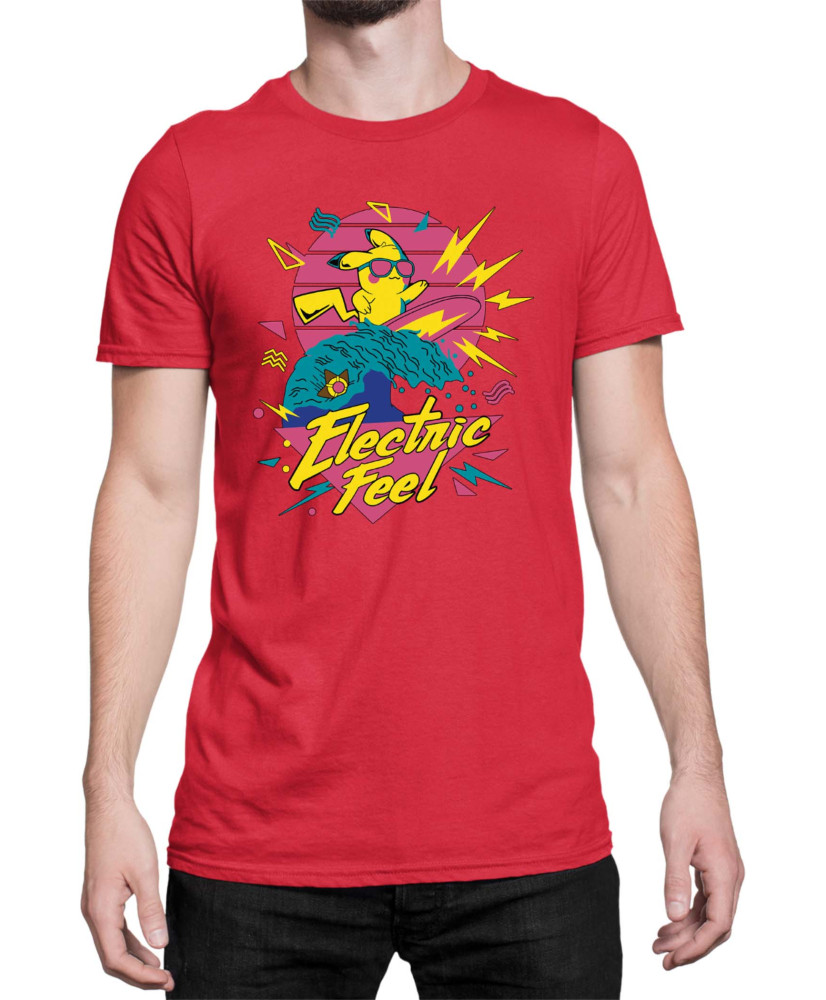 Мъжка Тениска Japan Manga Anime Comics Pokemon Pikachu Electric Feel