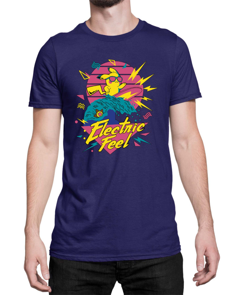 Мъжка Тениска Japan Manga Anime Comics Pokemon Pikachu Electric Feel