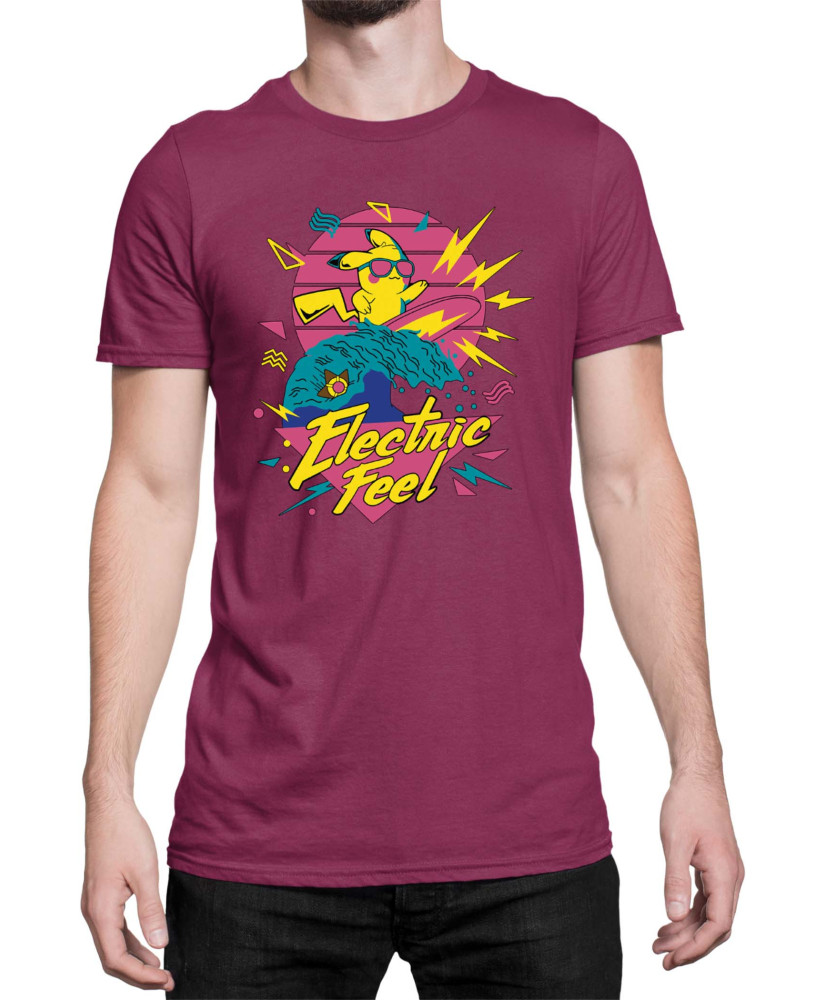 Мъжка Тениска Japan Manga Anime Comics Pokemon Pikachu Electric Feel