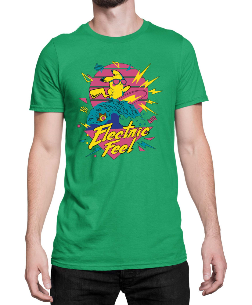 Мъжка Тениска Japan Manga Anime Comics Pokemon Pikachu Electric Feel