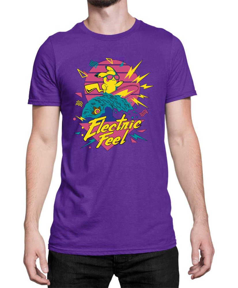 Мъжка Тениска Japan Manga Anime Comics Pokemon Pikachu Electric Feel