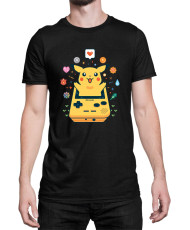 Мъжка Тениска Japan Manga Anime Comics Pokemon Pikachu Gameboy