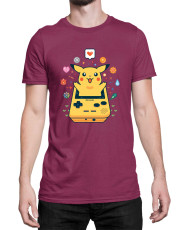 Мъжка Тениска Japan Manga Anime Comics Pokemon Pikachu Gameboy