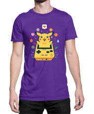 Мъжка Тениска Japan Manga Anime Comics Pokemon Pikachu Gameboy