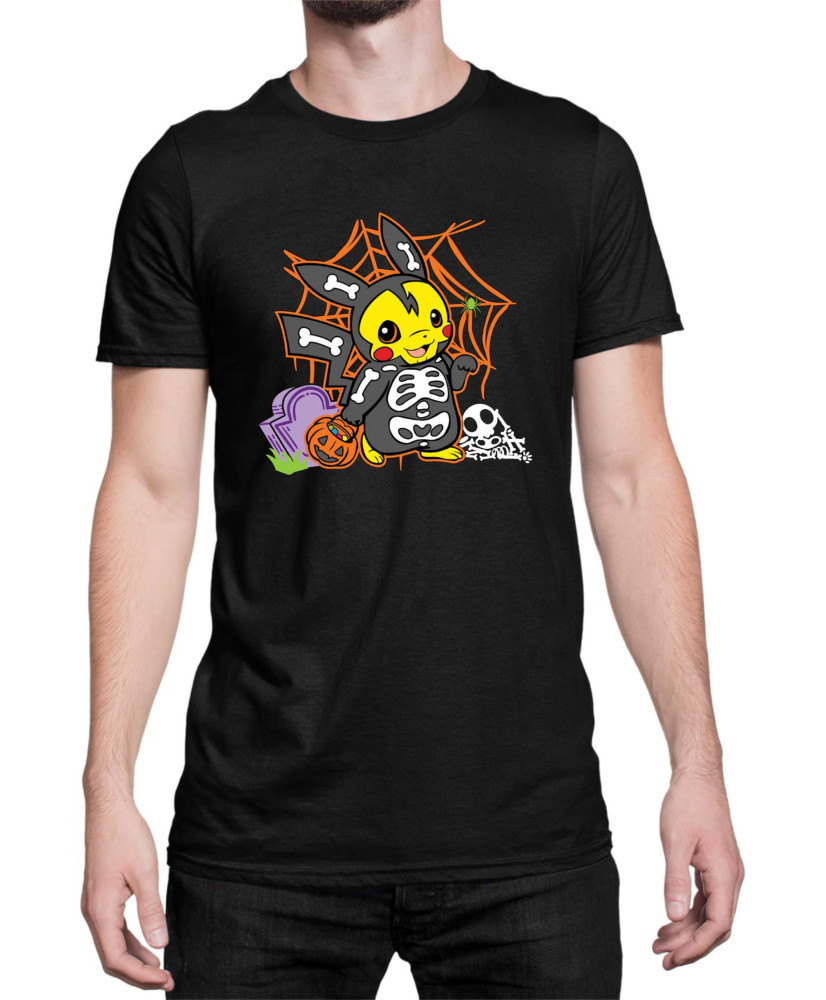 Мъжка Тениска Japan Manga Anime Comics Pokemon Pikachu Halloween 01 Мъжка Тениска Japan Manga Anime Comics Pokemon Pikachu Halloween 01