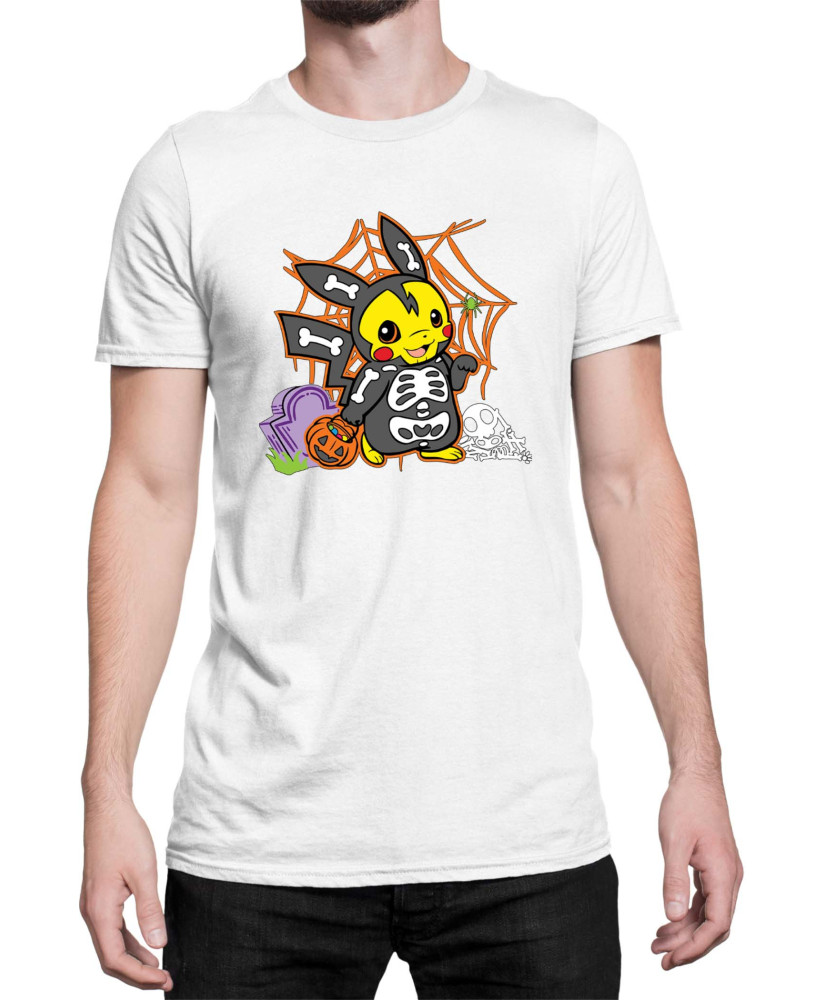 Мъжка Тениска Japan Manga Anime Comics Pokemon Pikachu Halloween 01 Мъжка Тениска Japan Manga Anime Comics Pokemon Pikachu Halloween 01